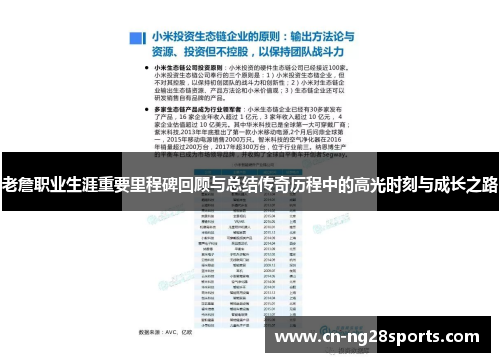 老詹职业生涯重要里程碑回顾与总结传奇历程中的高光时刻与成长之路