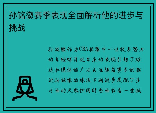 孙铭徽赛季表现全面解析他的进步与挑战